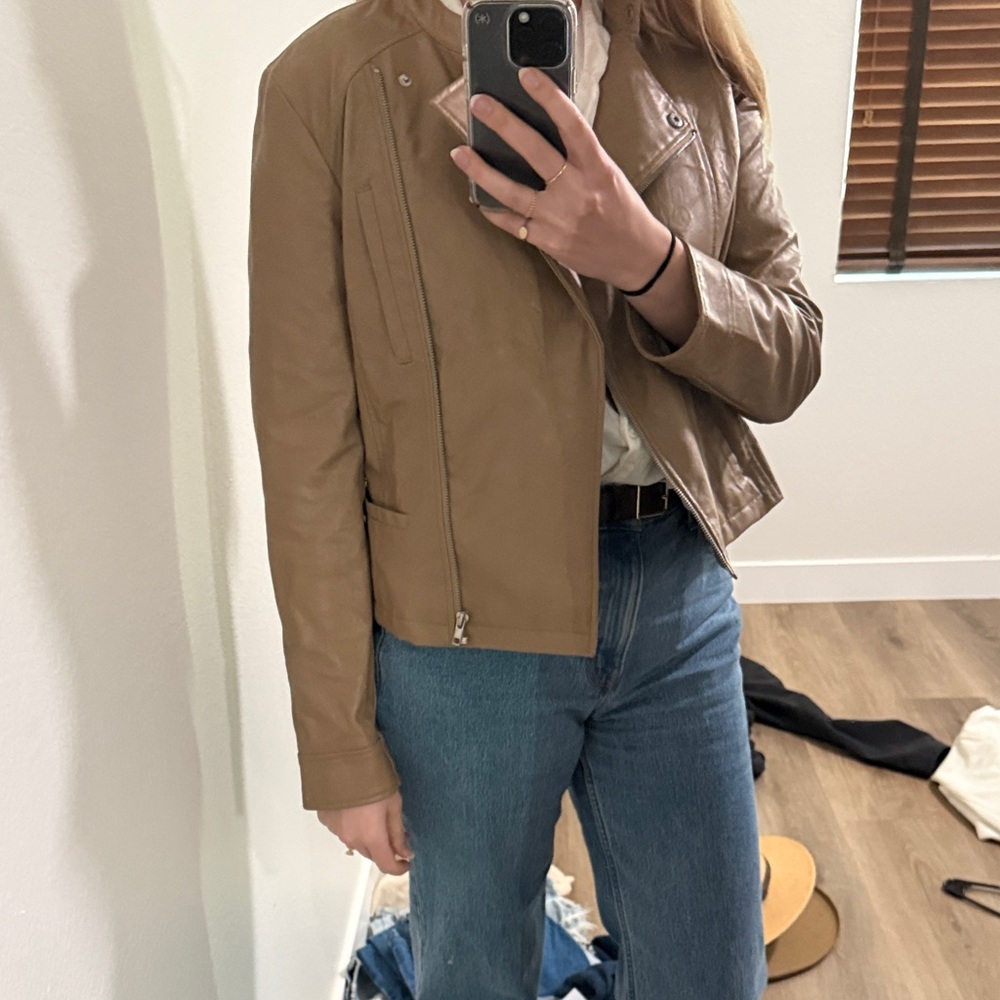 Jack by BB Dakota Brown faux Leather Jacket